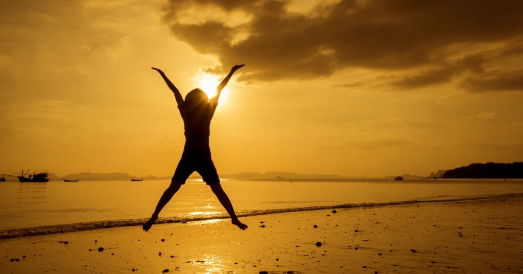 Happy woman on a beach